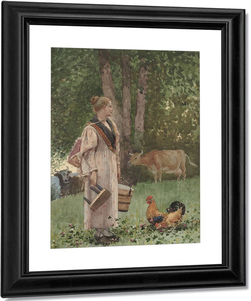 The Milk Maid By Winslow Homer Fine Art Print