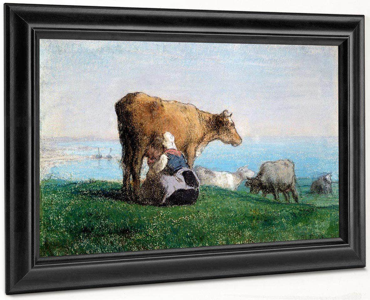 The Milkmaid By Jean Francois Millet Fine Art Print
