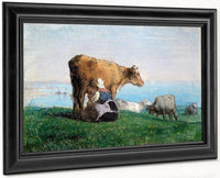 The Milkmaid By Jean Francois Millet Fine Art Print