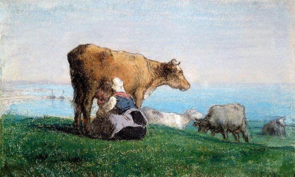 The Milkmaid By Jean Francois Millet Fine Art Print