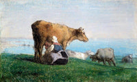 The Milkmaid By Jean Francois Millet Fine Art Print