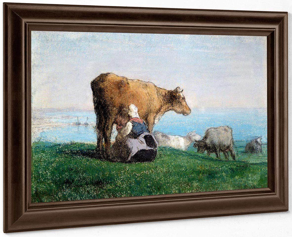 The Milkmaid By Jean Francois Millet Fine Art Print