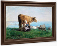 The Milkmaid By Jean Francois Millet Fine Art Print