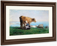 The Milkmaid By Jean Francois Millet Fine Art Print