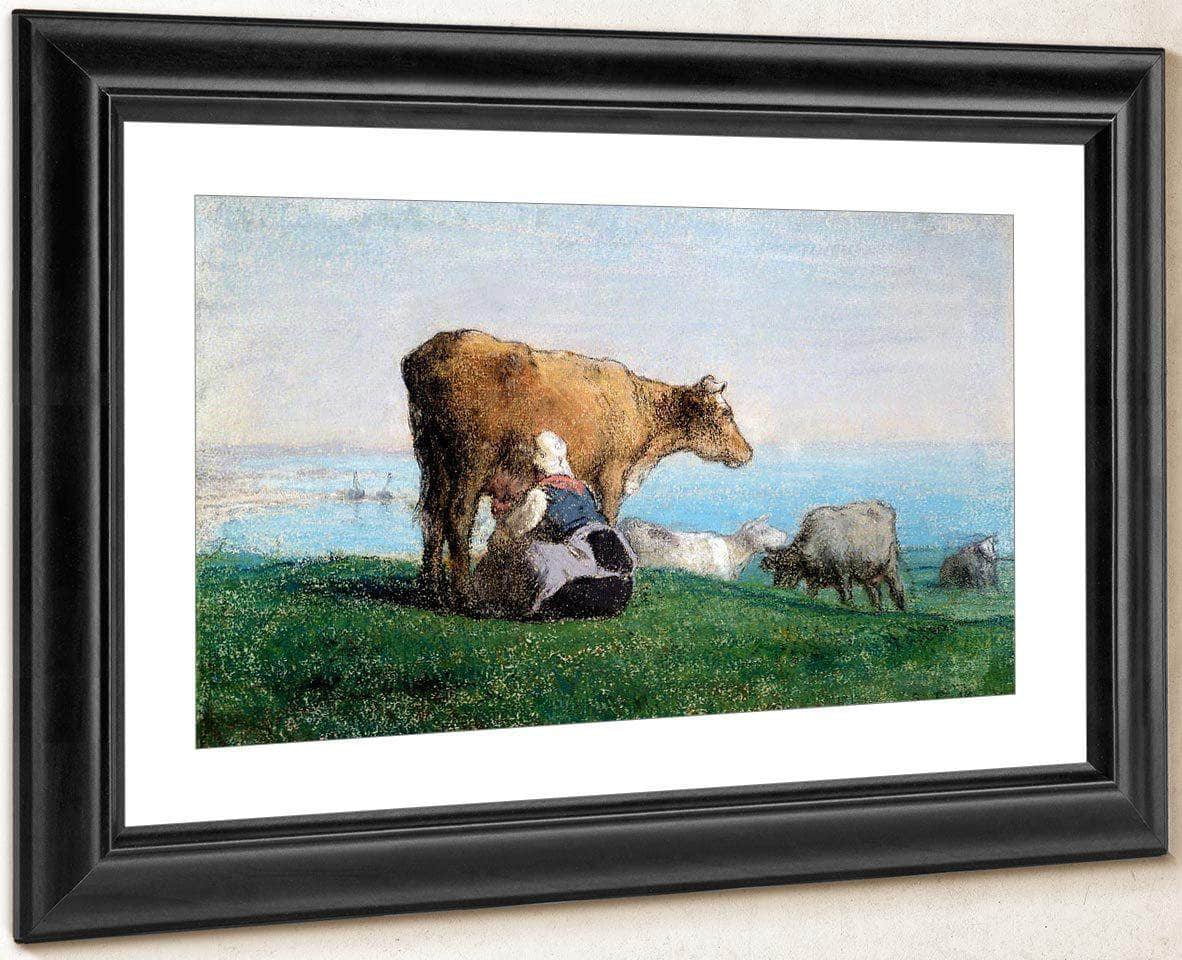 The Milkmaid By Jean Francois Millet Fine Art Print