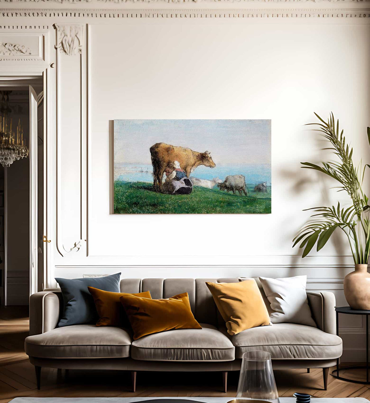 The Milkmaid By Jean Francois Millet Fine Art Print