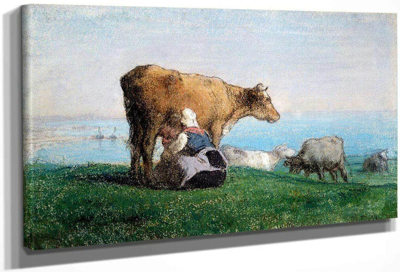 The Milkmaid By Jean Francois Millet Fine Art Print
