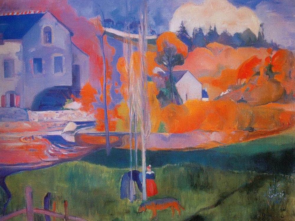 The Mill In Pont Aven By Paul Gauguin Fine Art Print