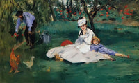 The Monet Family In The Garden By Edouard Manet Fine Art Print