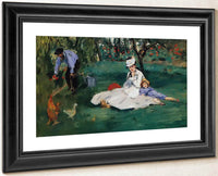 The Monet Family In The Garden By Edouard Manet Fine Art Print