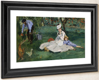 The Monet Family In Their Garden At Argenteuil By Edouard Manet Fine Art Print