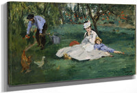 The Monet Family In Their Garden At Argenteuil By Edouard Manet Fine Art Print