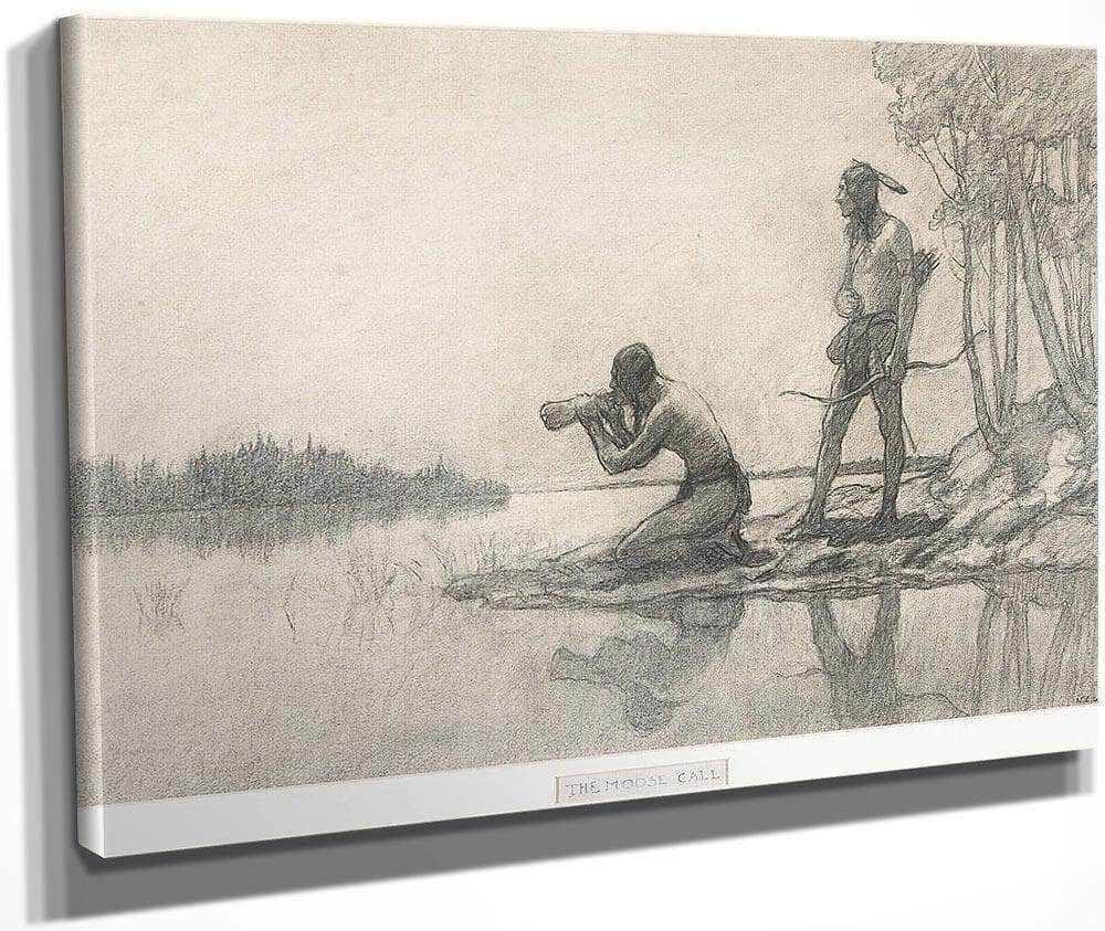 The Moose Call By NC Wyeth Fine Art Print