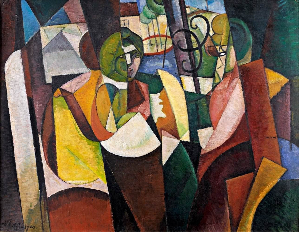 The Mother And Sister Of The Artist Painting Albert Gleizes Canvas Art Fine Art Print