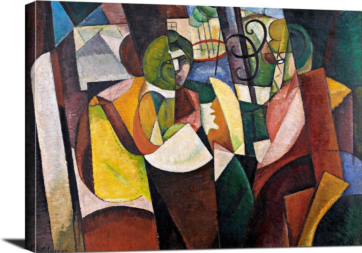 The Mother And Sister Of The Artist Painting Albert Gleizes Canvas Art Fine Art Print