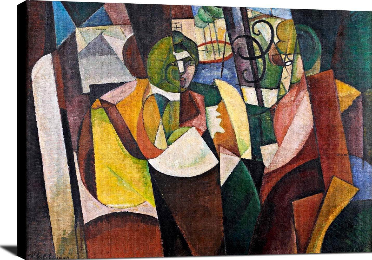 The Mother And Sister Of The Artist Painting Albert Gleizes Canvas Art Fine Art Print
