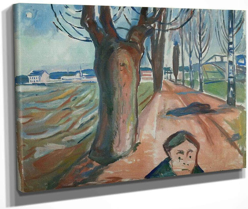 The Murderrer In The  Lane 1919 By Edvard Munch Fine Art Print