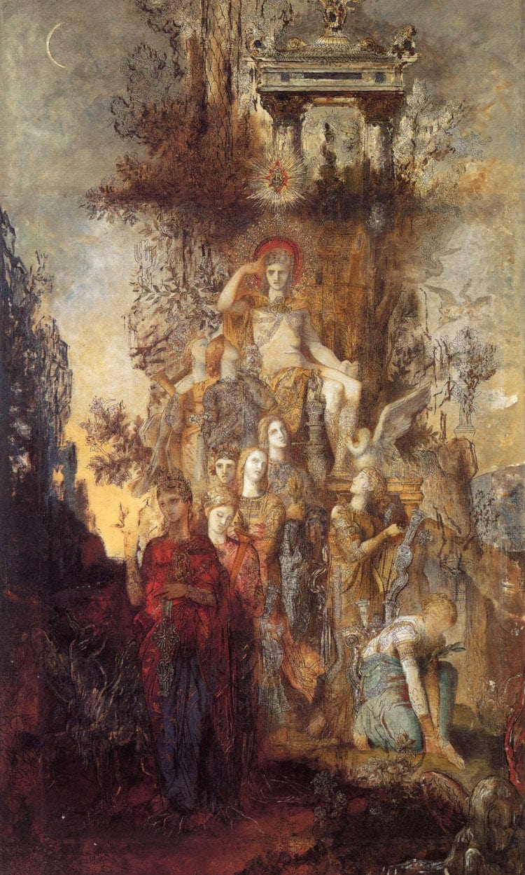 The Muses Leaving Their Father Apollo 1868 By Gustave Moreau Fine Art Print
