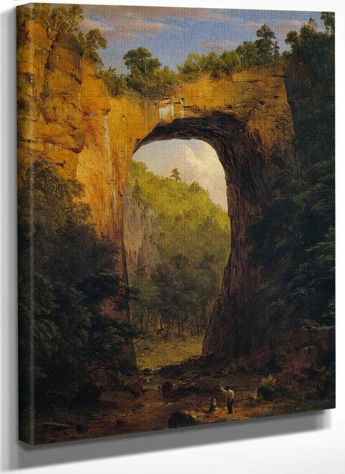 The Natural Bridge Virginia By Fredric Edwin Church Fine Art Print