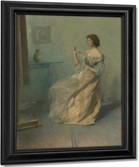 The Necklace By Thomas Wilmer Dewing Fine Art Print