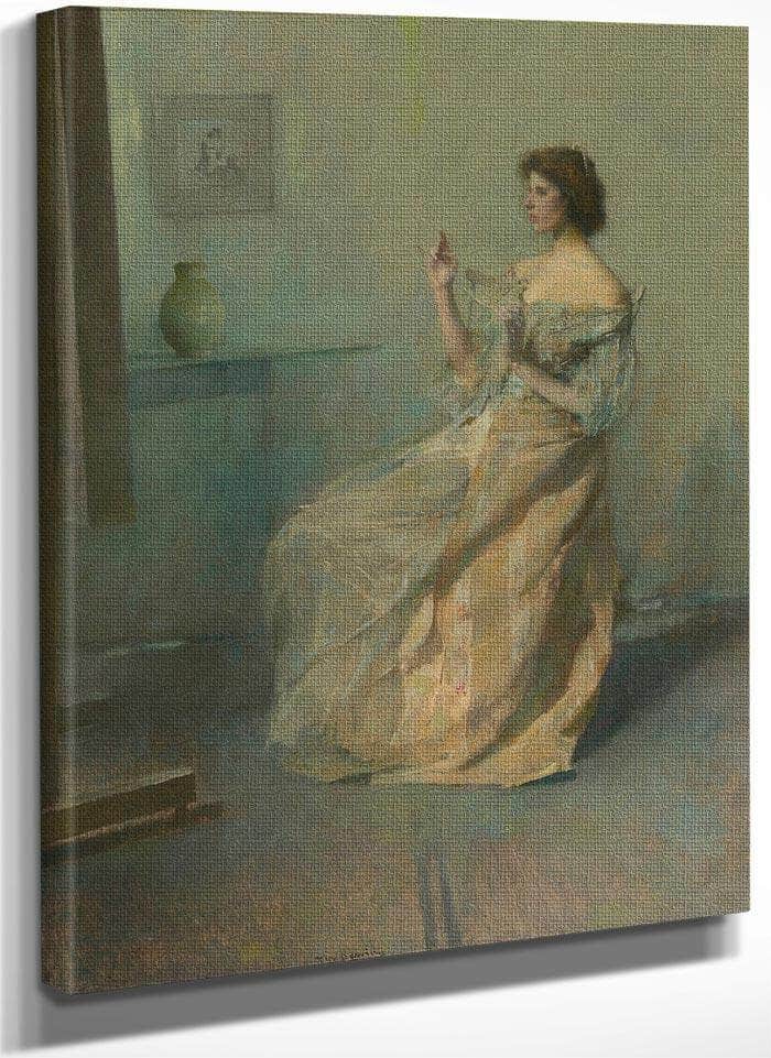 The Necklace By Thomas Wilmer Dewing Fine Art Print