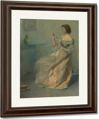 The Necklace By Thomas Wilmer Dewing Fine Art Print