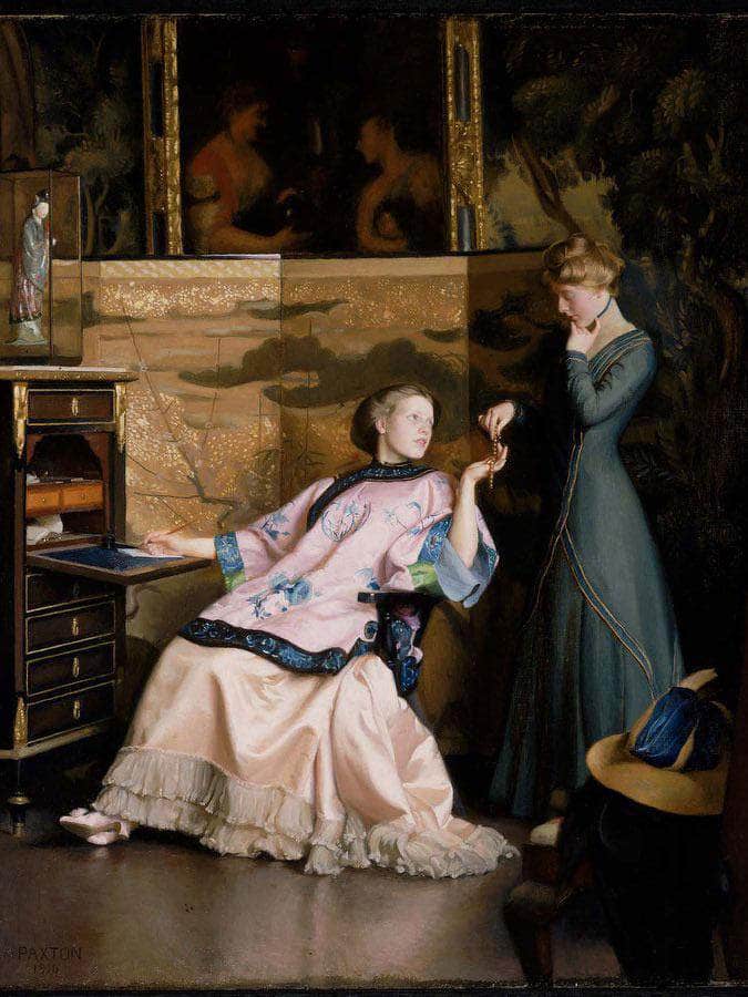 The New Necklace By William MacGregor Paxton Fine Art Print