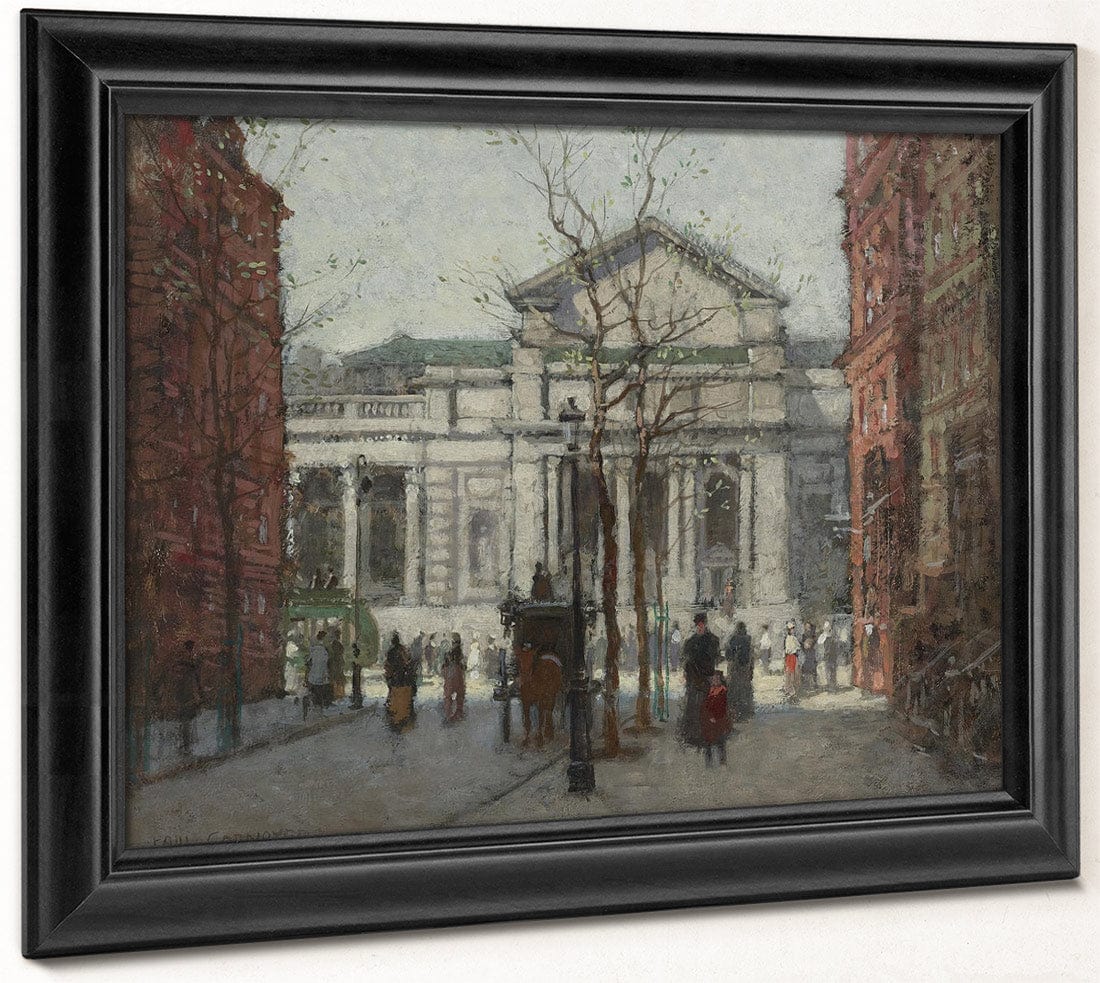 The New York Public Library By Paul Cornoyer Fine Art Print