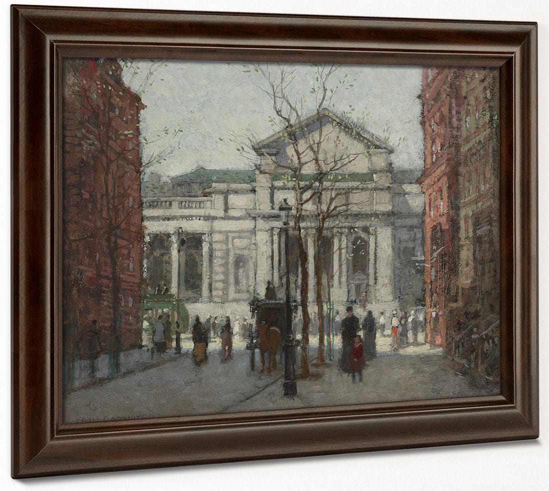 The New York Public Library By Paul Cornoyer Fine Art Print