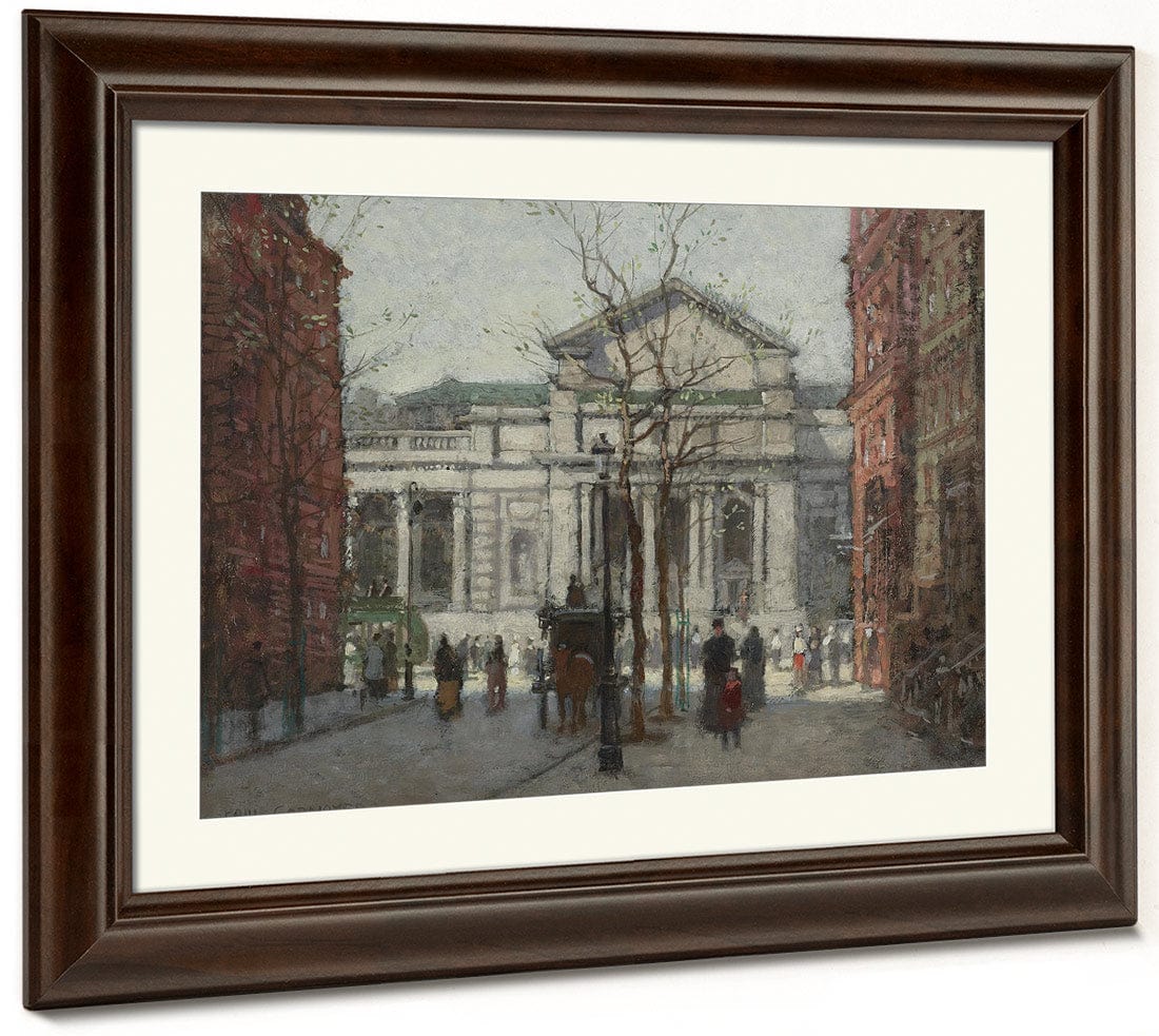 The New York Public Library By Paul Cornoyer Fine Art Print