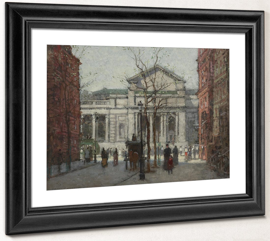 The New York Public Library By Paul Cornoyer Fine Art Print