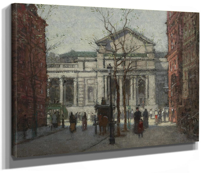 The New York Public Library By Paul Cornoyer Fine Art Print