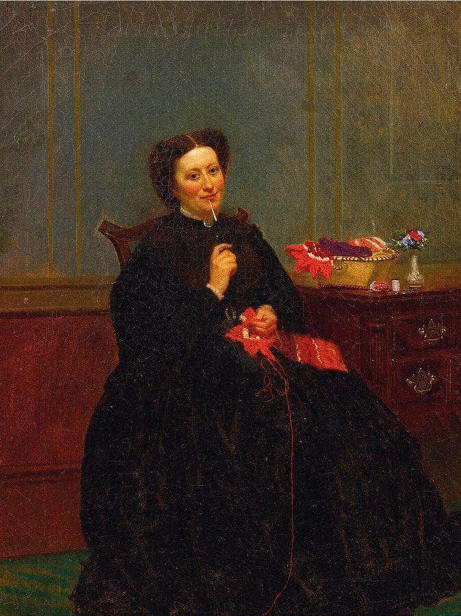The Next Stitch By John George Brown Fine Art Print