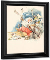 The Night Before Christmas Book Illustration 1942 By Everett Shinn Fine Art Print