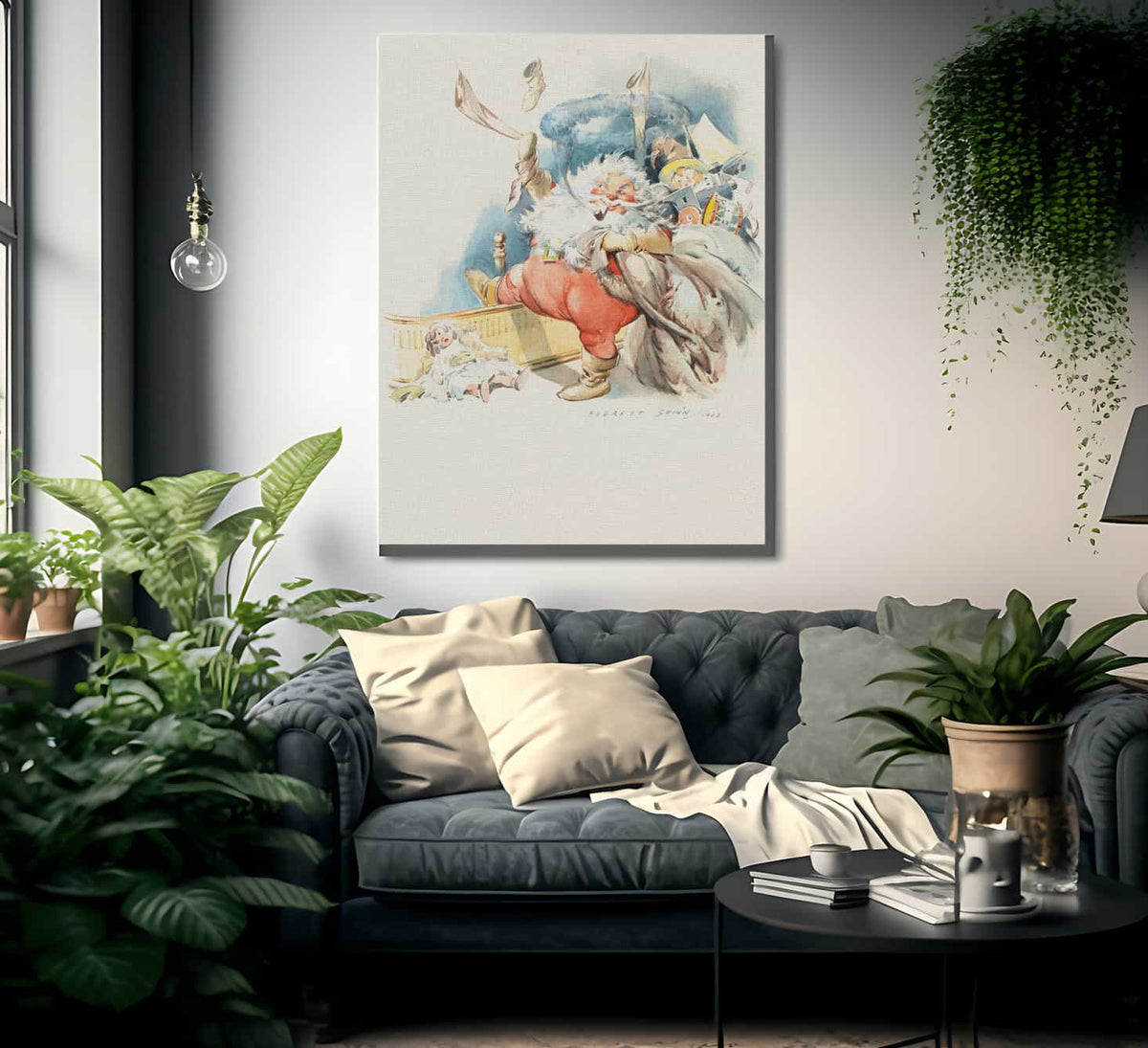 The Night Before Christmas Book Illustration 1942 By Everett Shinn Fine Art Print