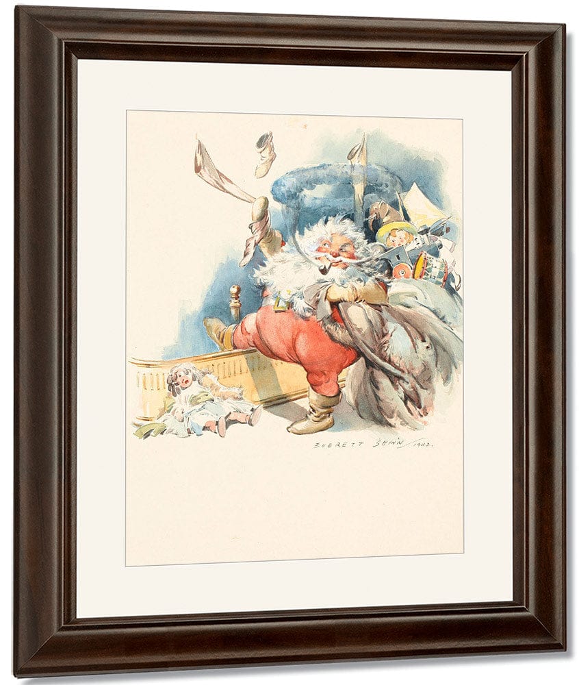 The Night Before Christmas Book Illustration 1942 By Everett Shinn Fine Art Print