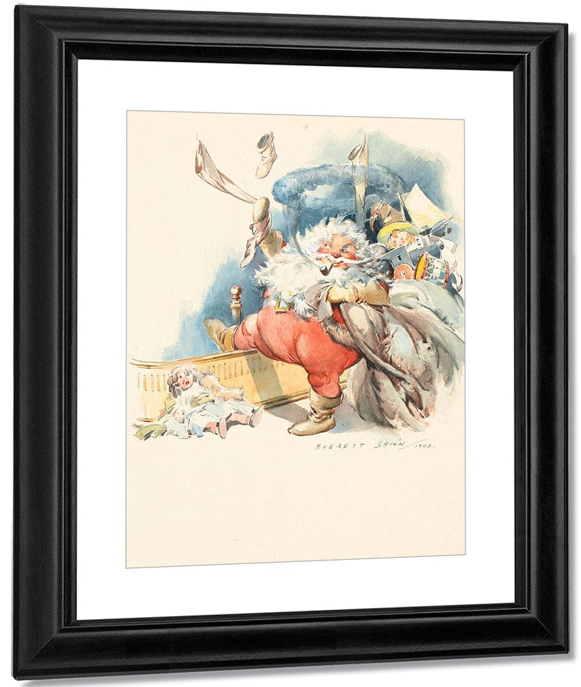 The Night Before Christmas Book Illustration 1942 By Everett Shinn Fine Art Print