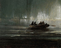The Northern Lights Over Four Men In A Rowboat 1887 By Peder Balke Fine Art Print