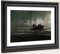 The Northern Lights Over Four Men In A Rowboat 1887 By Peder Balke Fine Art Print