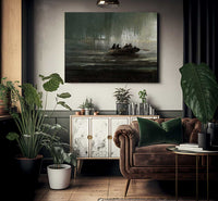 The Northern Lights Over Four Men In A Rowboat 1887 By Peder Balke Fine Art Print