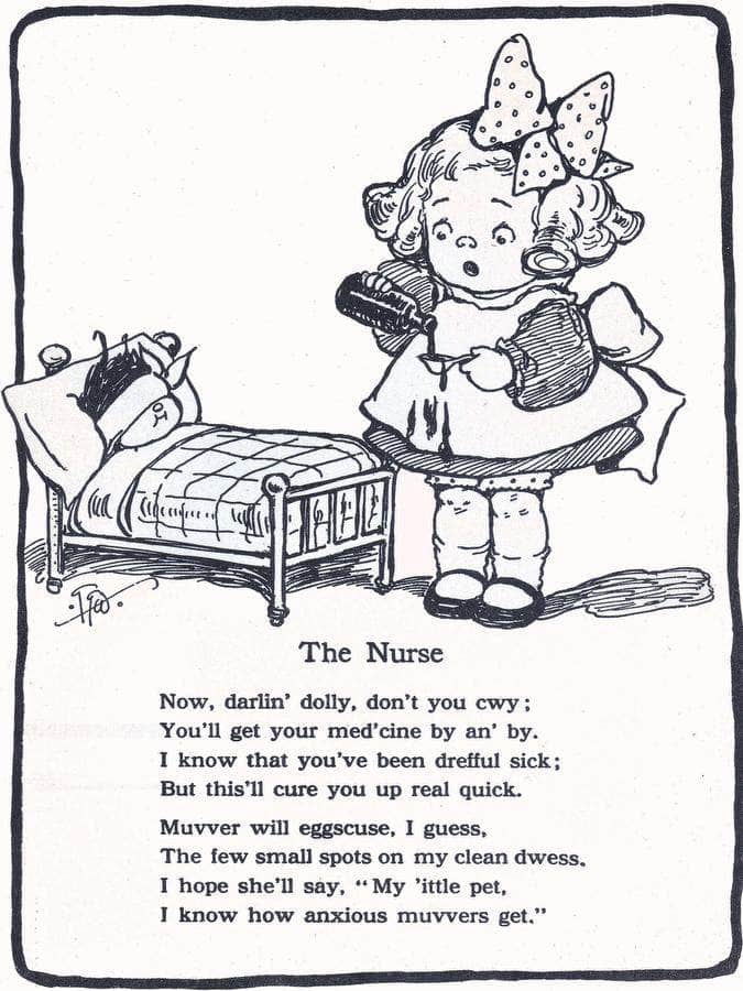 The Nurse By Grace G Drayton Fine Art Print