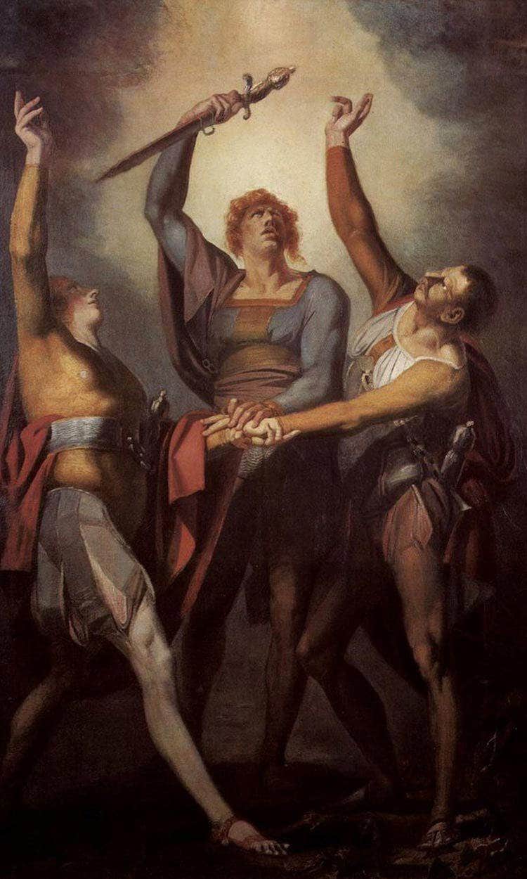 The Oath On The Ruttli By Henry Fuseli Fine Art Print