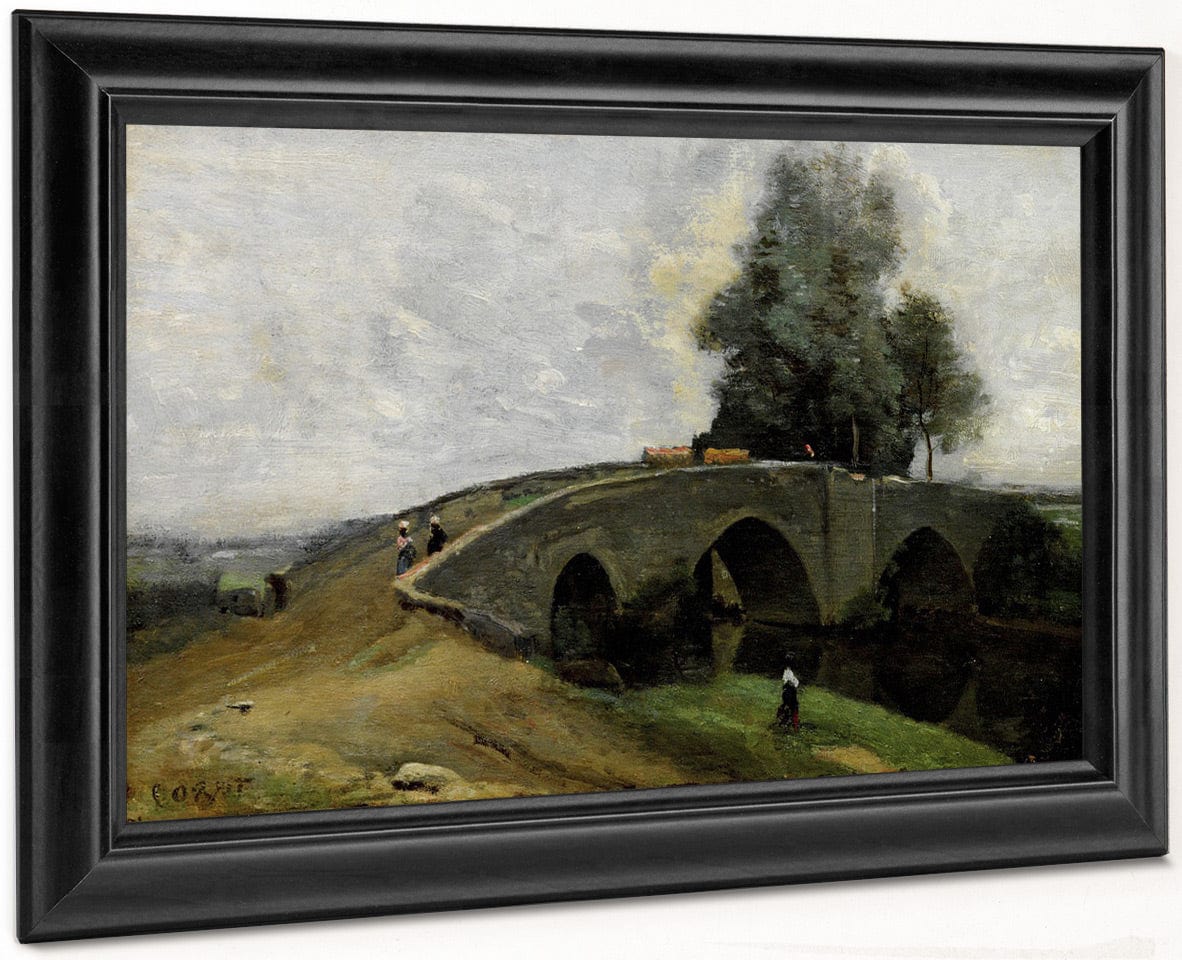 The Old Bridge By Jean Baptiste Camille Corot Fine Art Print