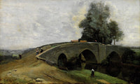 The Old Bridge By Jean Baptiste Camille Corot Fine Art Print