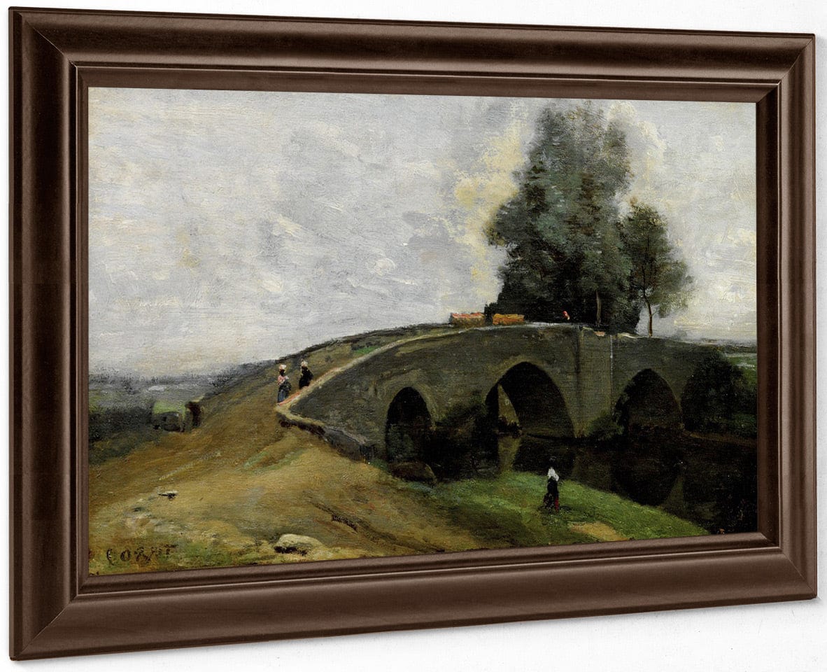 The Old Bridge By Jean Baptiste Camille Corot Fine Art Print