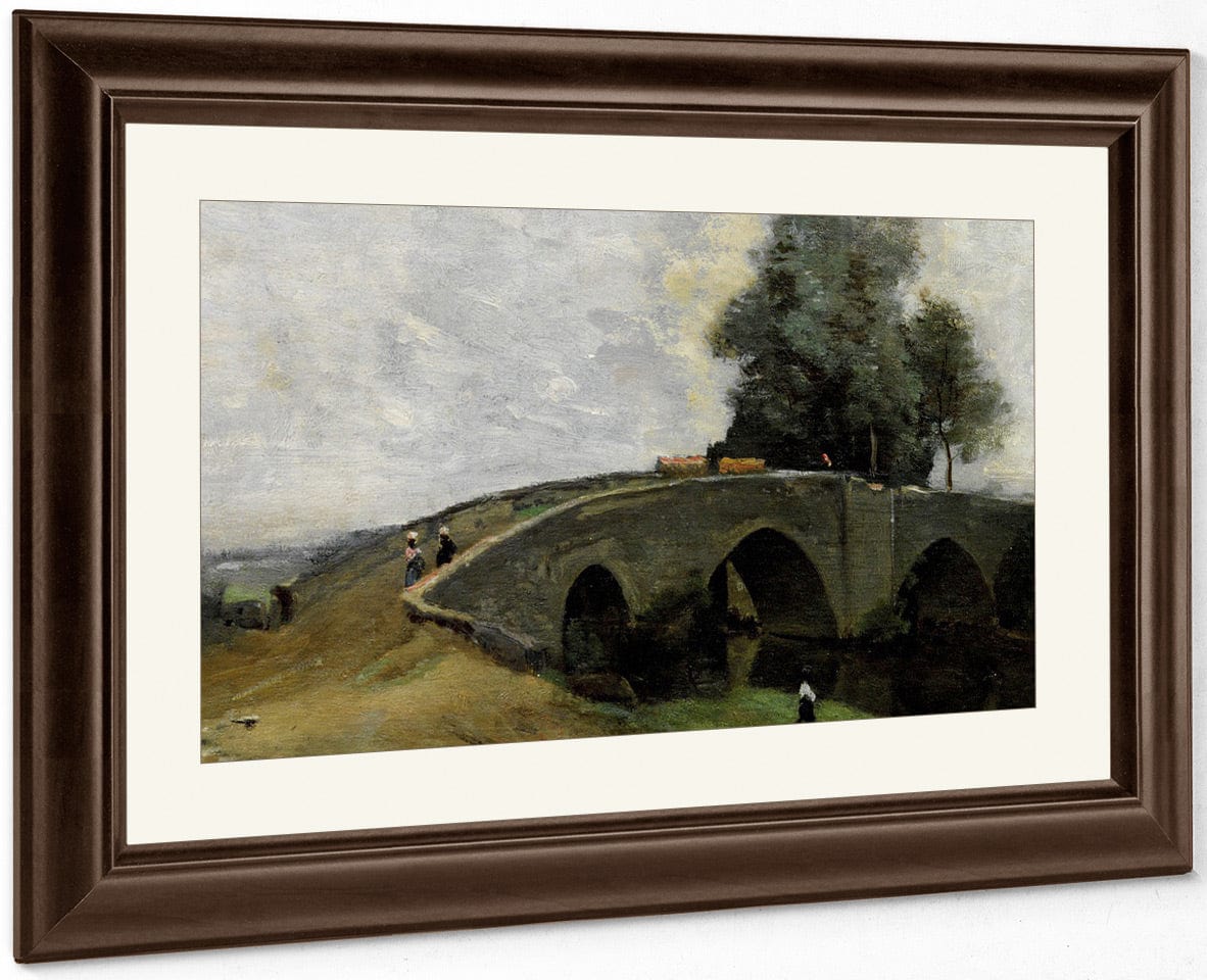 The Old Bridge By Jean Baptiste Camille Corot Fine Art Print