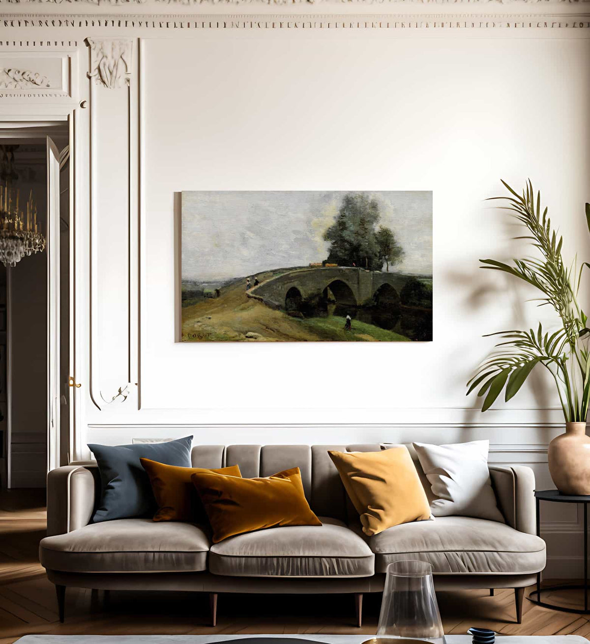 The Old Bridge By Jean Baptiste Camille Corot Fine Art Print