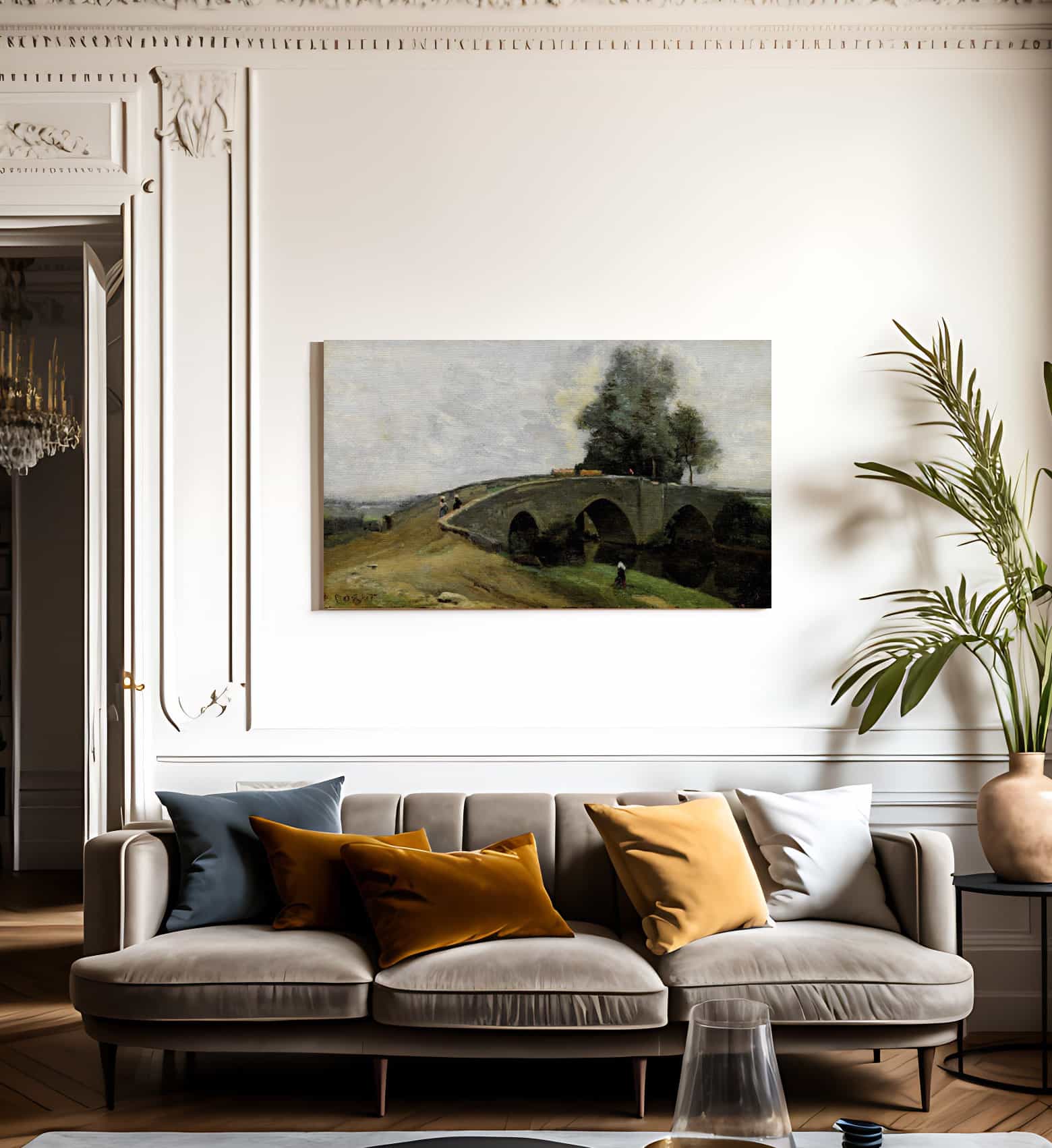 The Old Bridge By Jean Baptiste Camille Corot Fine Art Print