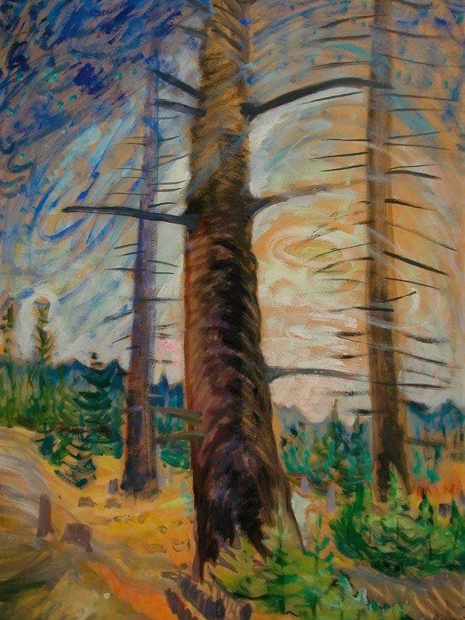 The Old By Fir By Tree By Emily Carr Fine Art Print