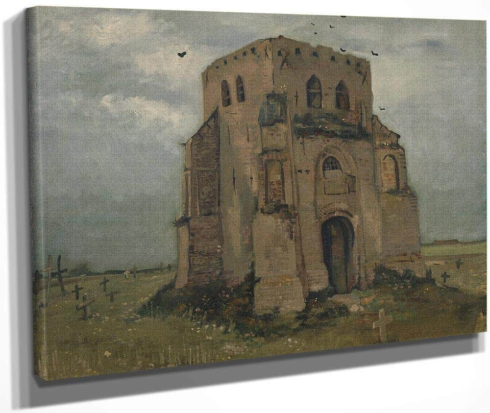 The Old Church Tower At Nuenen ('The Peasants' Churchyard') By Vincent Van Gogh Fine Art Print